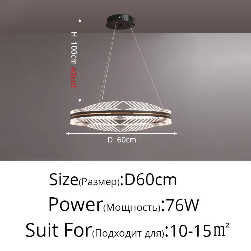 Lustre — Moderne suspendu en or design nordique éclairage intérieur