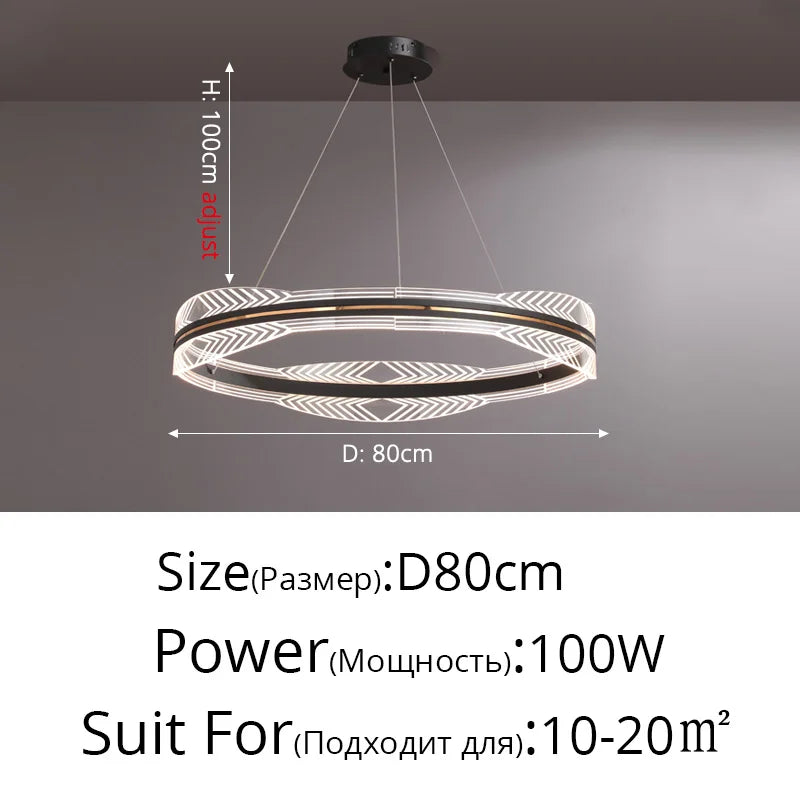 Lustre — Moderne suspendu en or design nordique éclairage intérieur