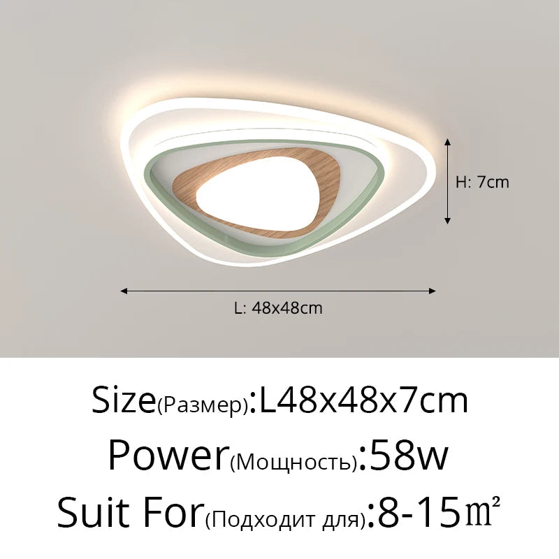 Lustre — Nordique en bois pour éclairage intérieur lampara techo