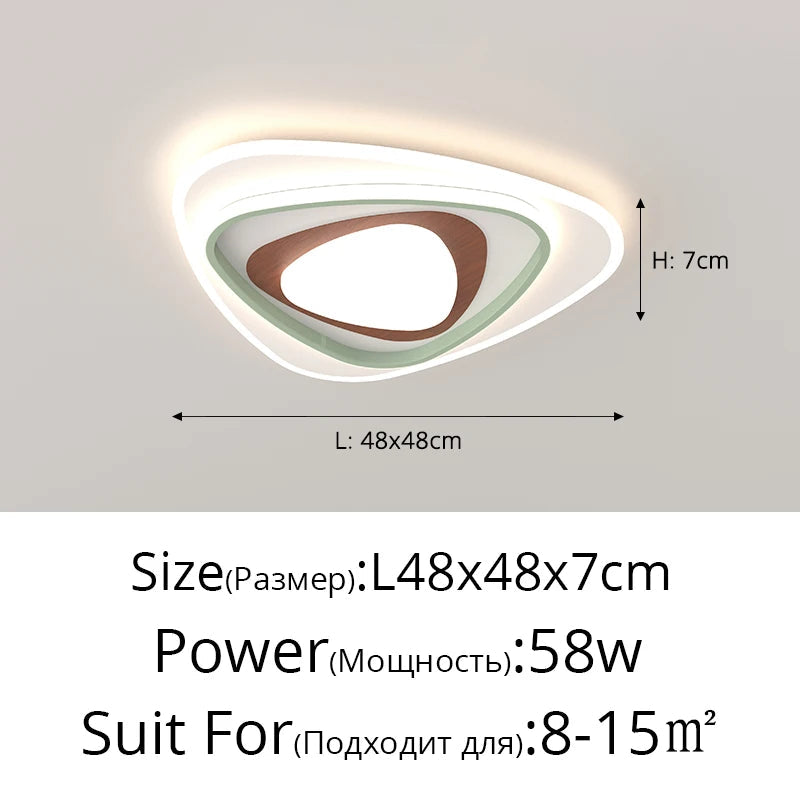 Lustre — Nordique en bois pour éclairage intérieur lampara techo