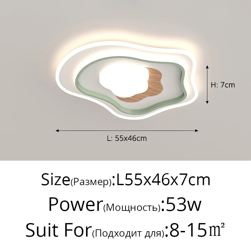 Lustre — Nordique en bois pour éclairage intérieur lampara techo