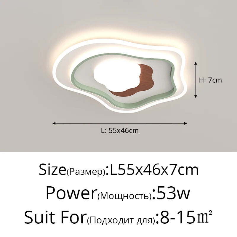 Lustre — Nordique en bois pour éclairage intérieur lampara techo