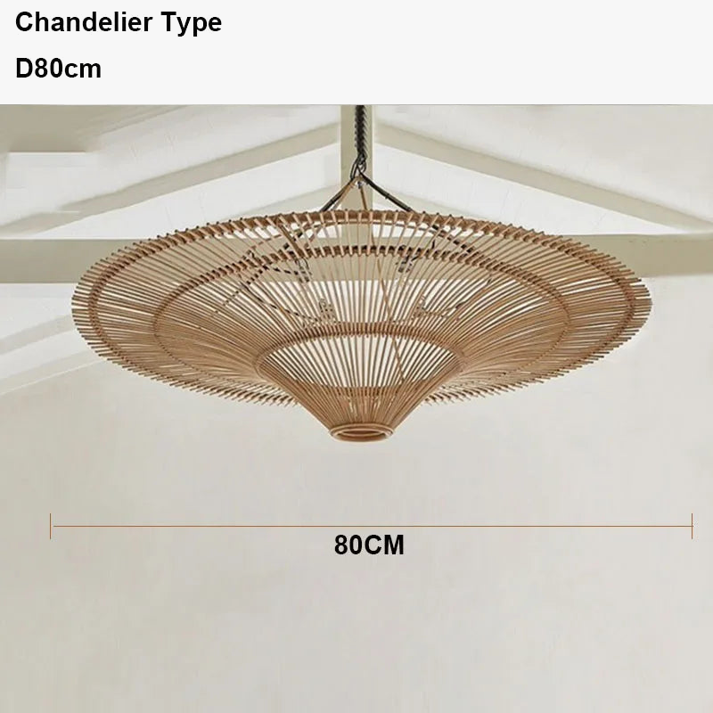 Lustre — Nordique en rotin parapluie moderne