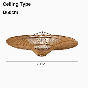 Lustre — Nordique en rotin parapluie moderne