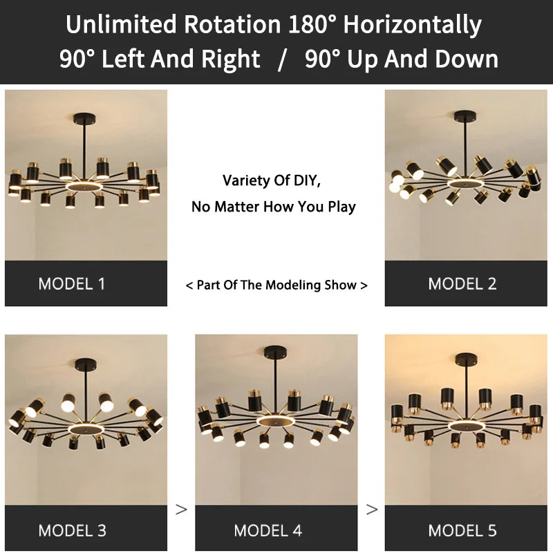 Lustre — Nordique moderne pour éclairage intérieur décoratif