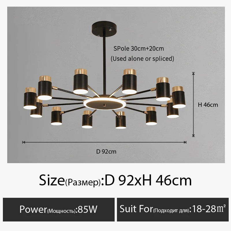 Lustre — Nordique moderne pour éclairage intérieur décoratif