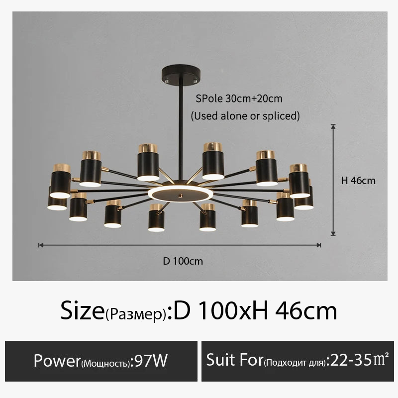 Lustre — Nordique moderne pour éclairage intérieur décoratif