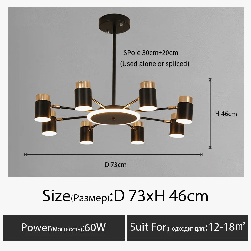 Lustre — Nordique moderne pour éclairage intérieur décoratif
