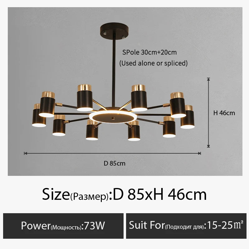 Lustre — Nordique moderne pour éclairage intérieur décoratif