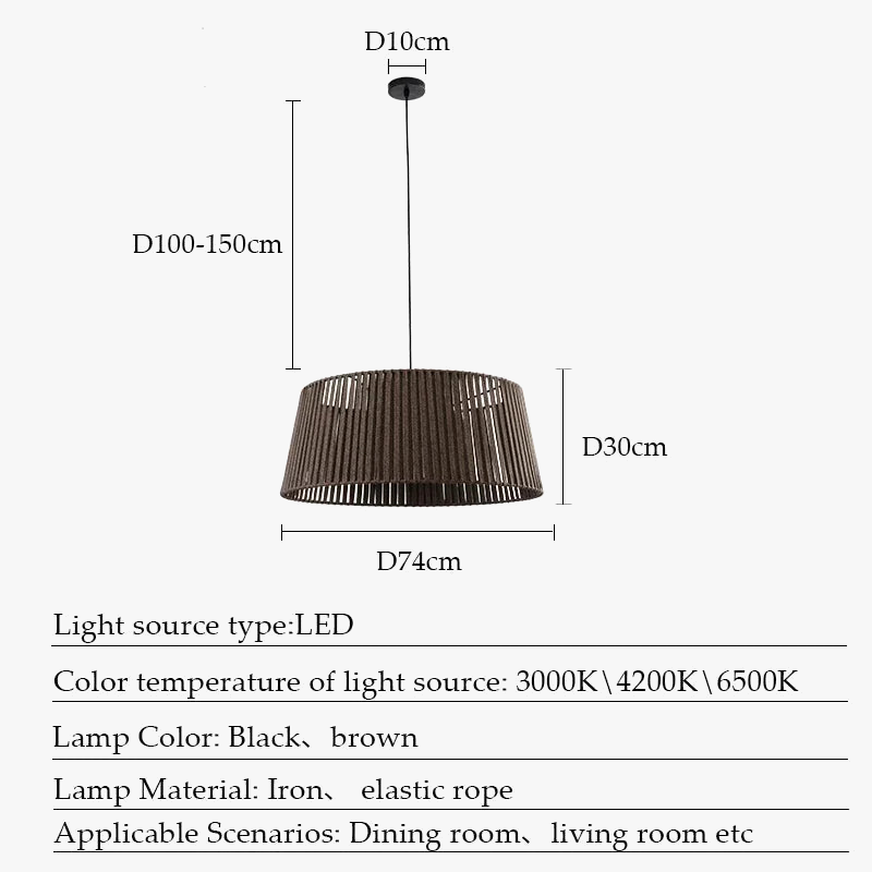 Lustre Naturel Clément Sillage en Corde