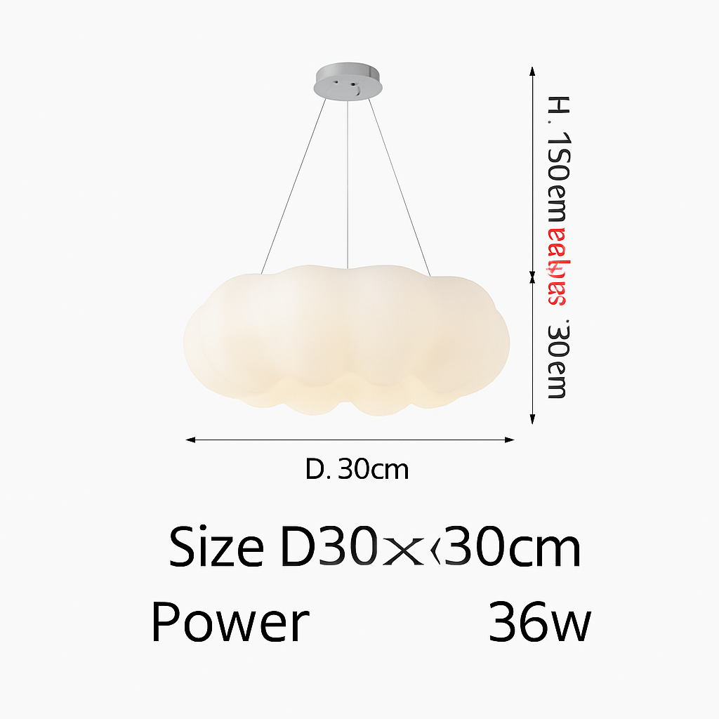 Lustre — Nuages Blanc LED Lustre Pour Salle À Manger Chambre D'enfant Hall Créative Décorative Éclairage Quotidien