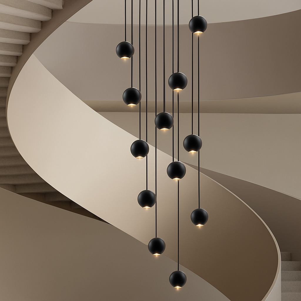 Lustre — Orb design circulaire décoratif pour penthouse