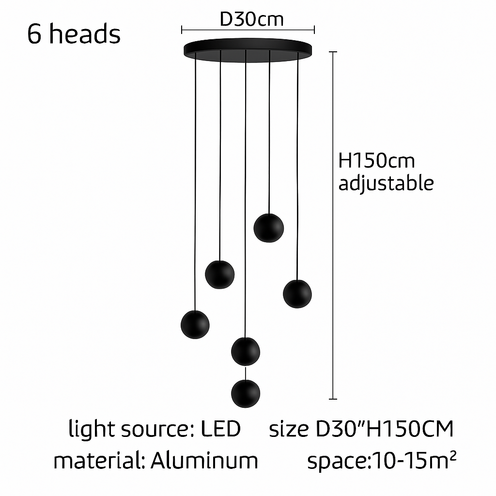 Lustre — Orb design circulaire décoratif pour penthouse