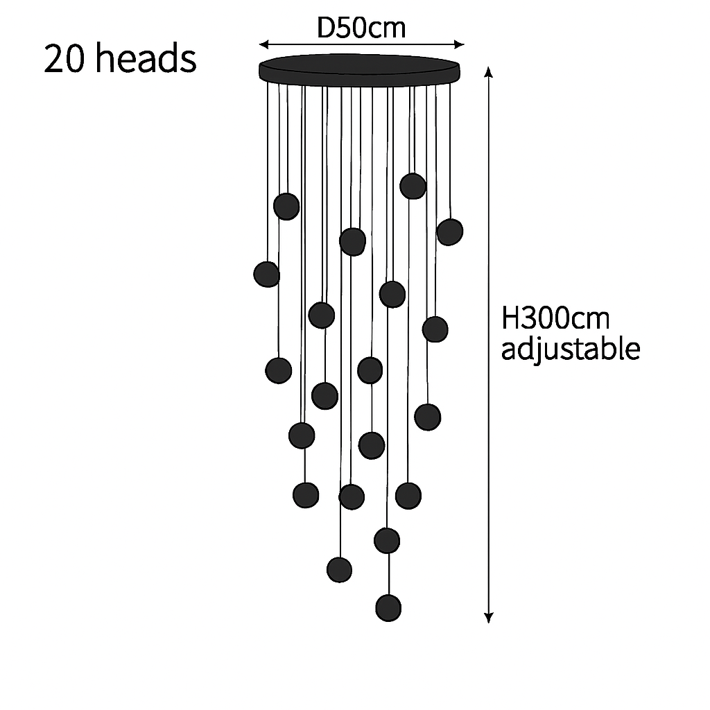 Lustre — Orb design circulaire décoratif pour penthouse