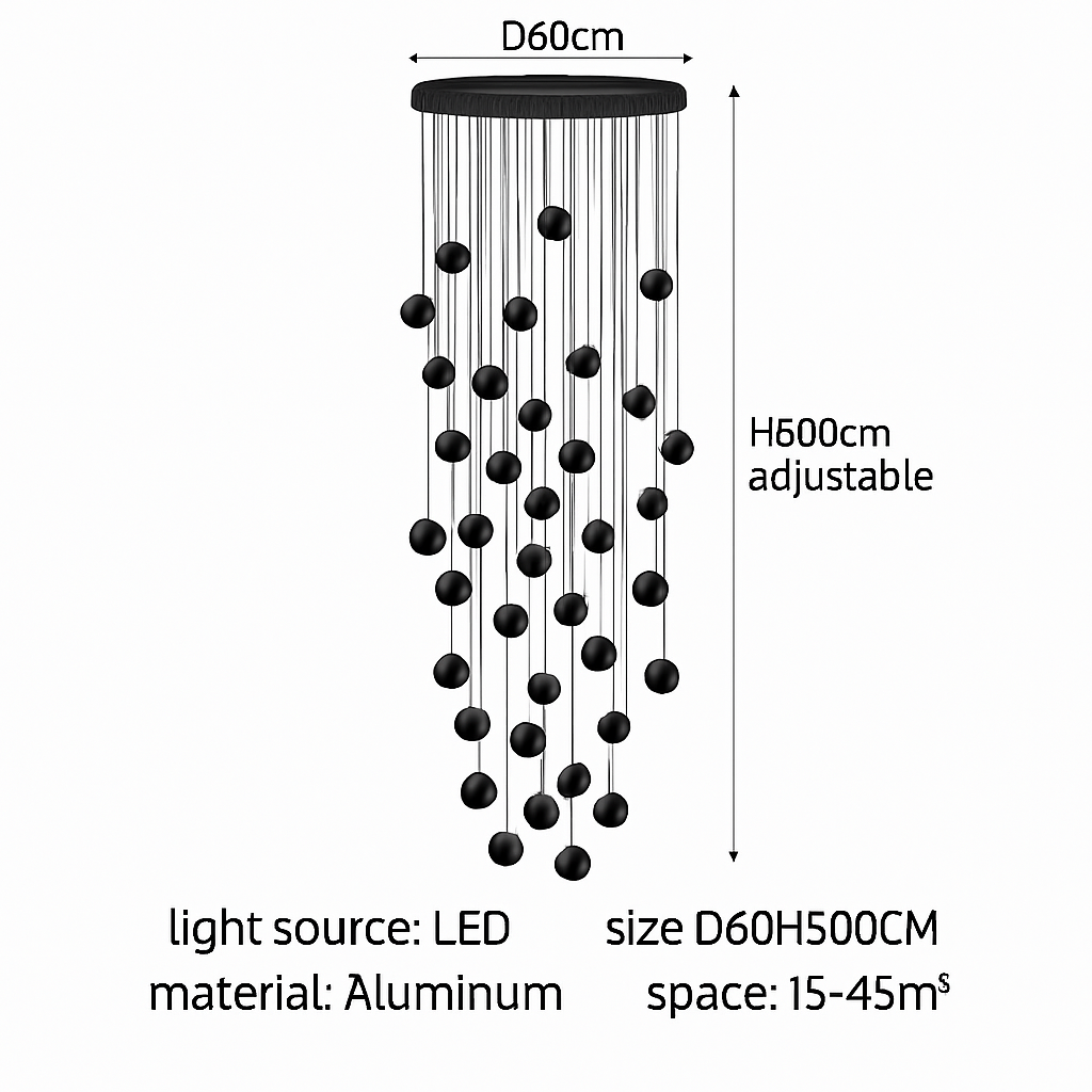 Lustre — Orb design circulaire décoratif pour penthouse