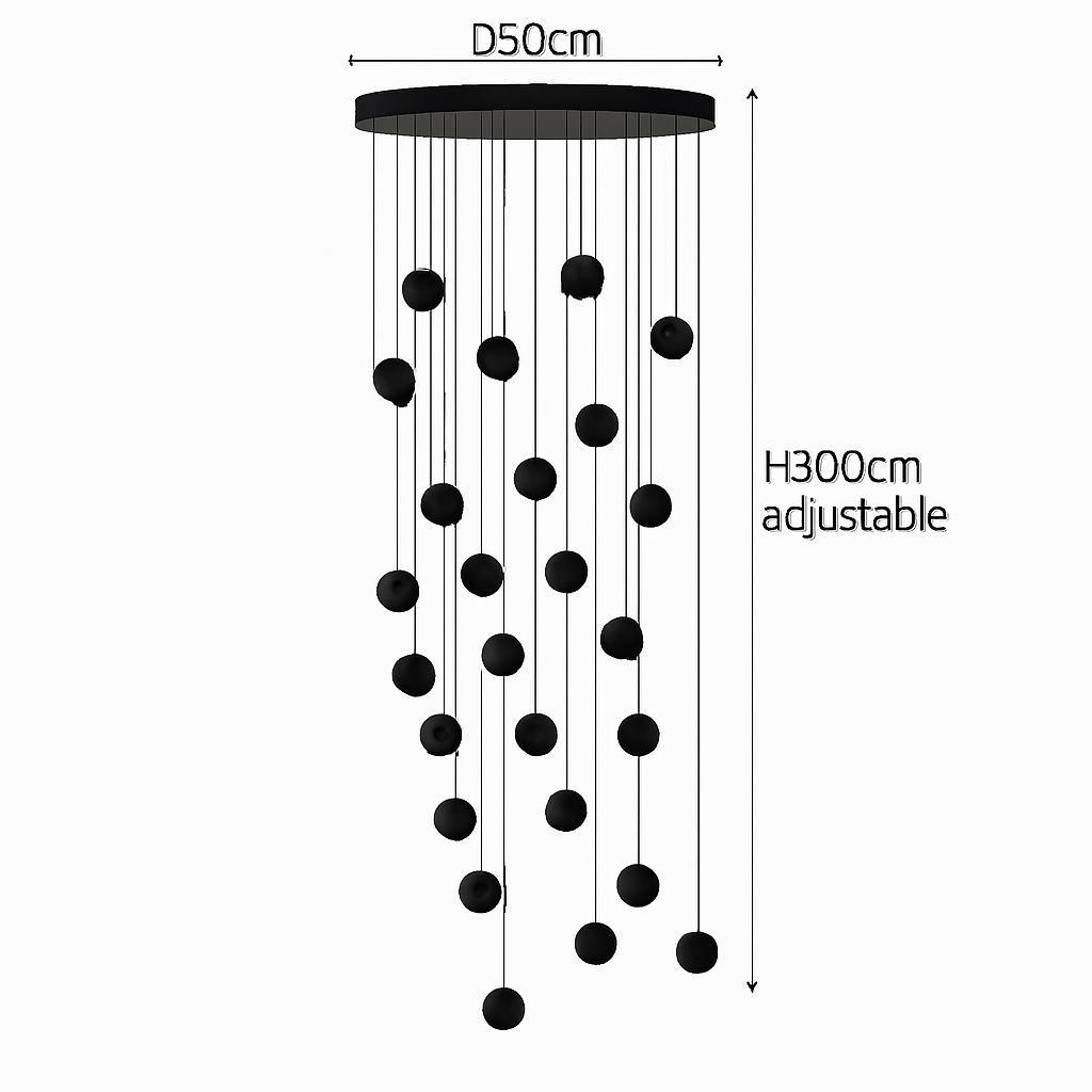 Lustre — Orb design circulaire décoratif pour penthouse