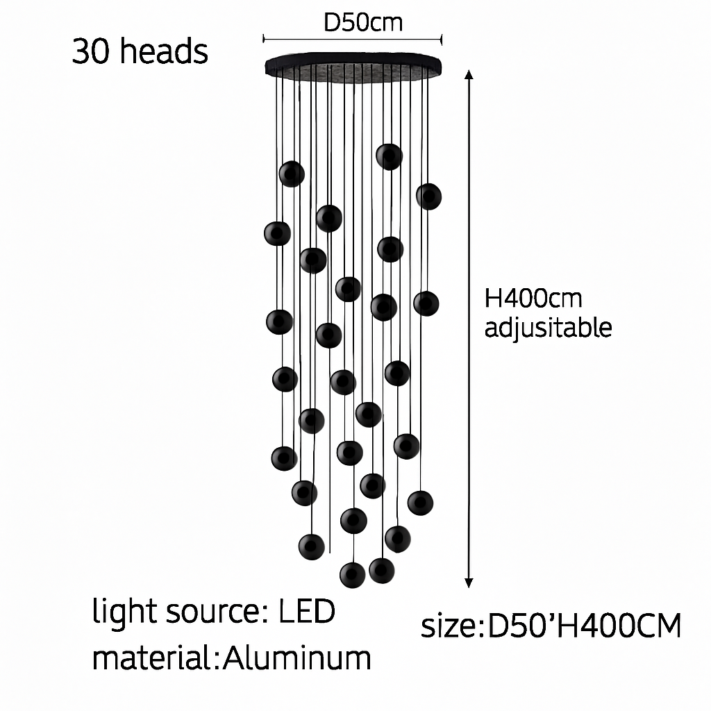 Lustre — Orb design circulaire décoratif pour penthouse