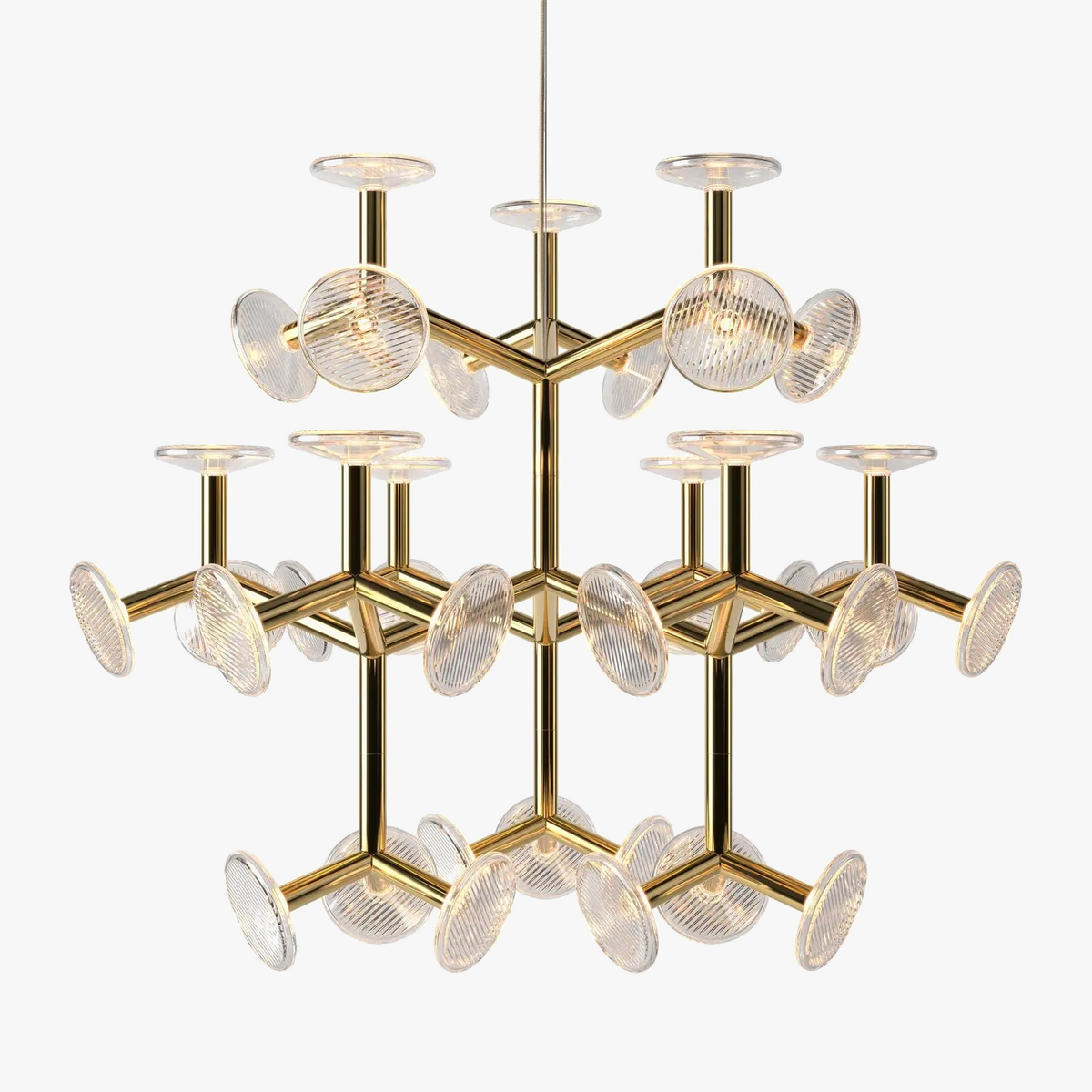 Lustre — Postmoderne en verre style américain pour décoration intérieure