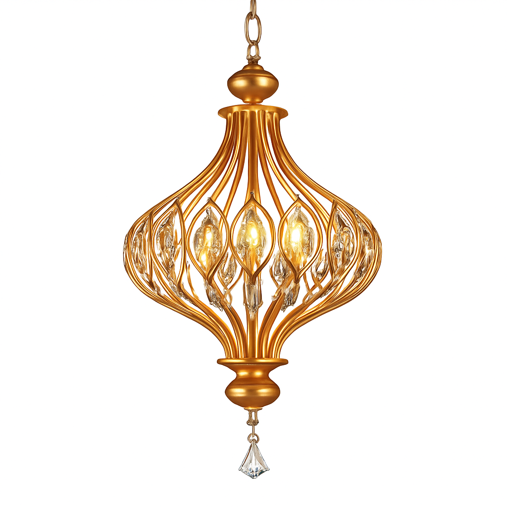 Lustre — Rétro français en cristal style vintage pour villa