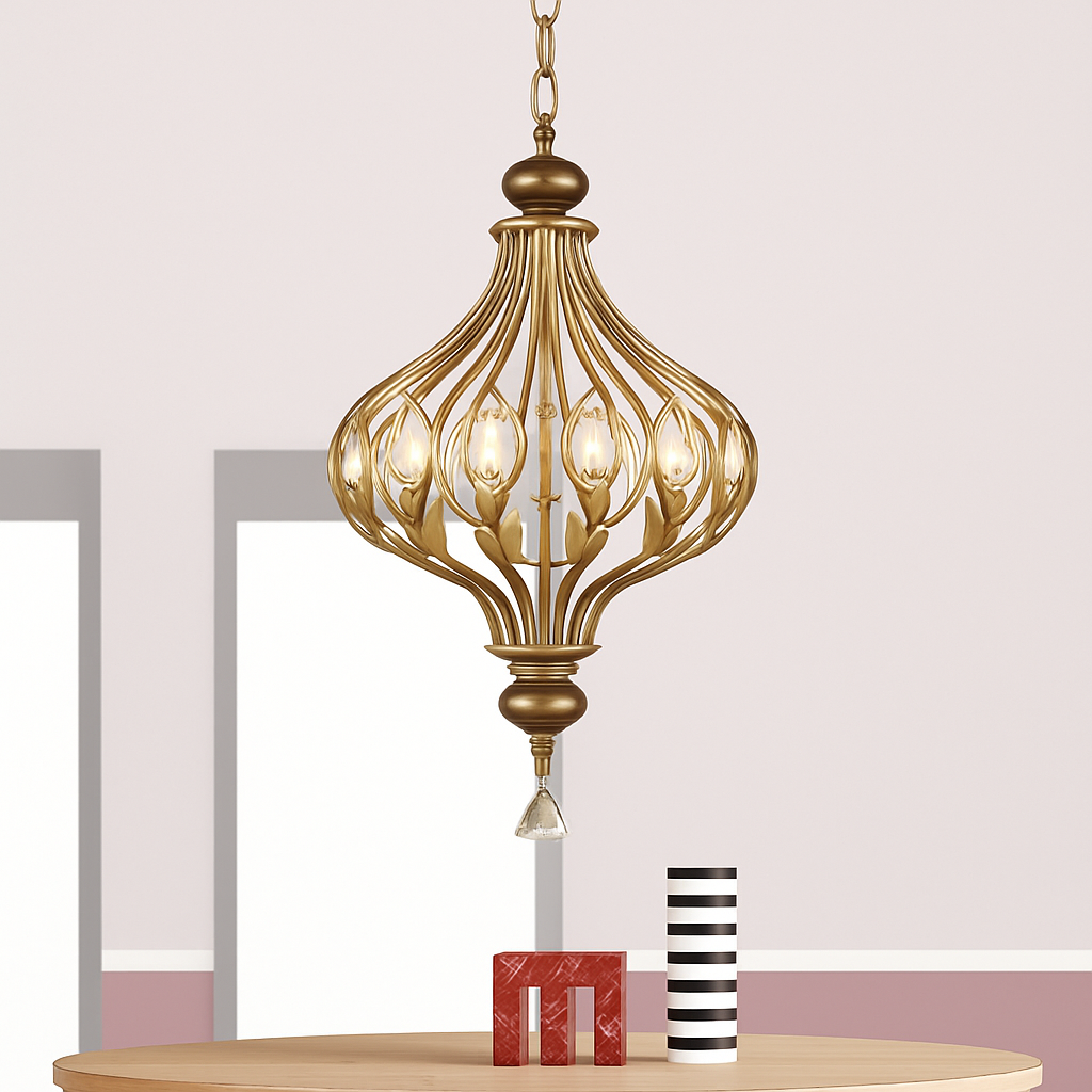 Lustre — Rétro français en cristal style vintage pour villa