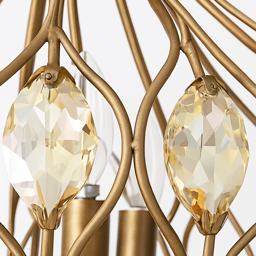Lustre — Rétro français en cristal style vintage pour villa
