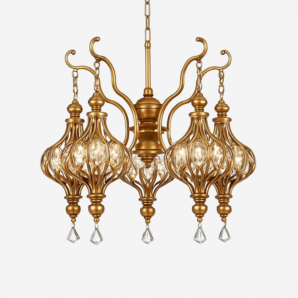 Lustre — Rétro français en cristal style vintage pour villa