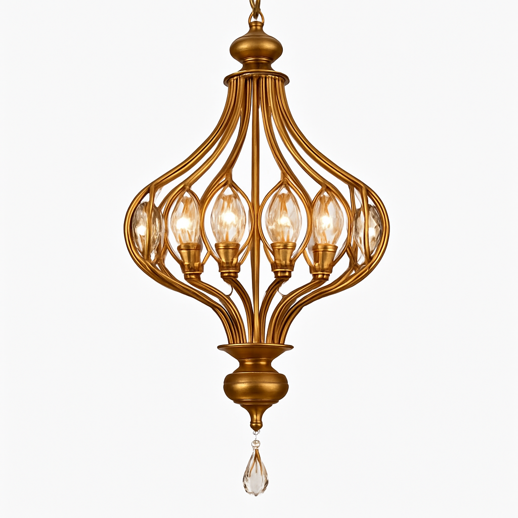 Lustre — Rétro français en cristal style vintage pour villa