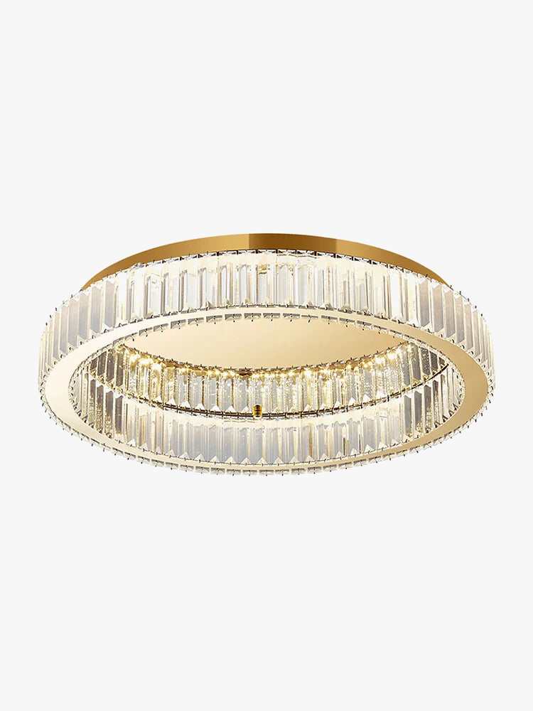 Lustre — Rond en cristal dimmable LED de luxe
