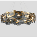 Lustre — Rond en verre et fer pour éclairage intérieur