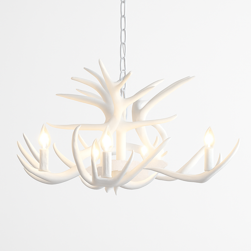 Lustre — Rustique en bois de cerf pour décoration industrielle