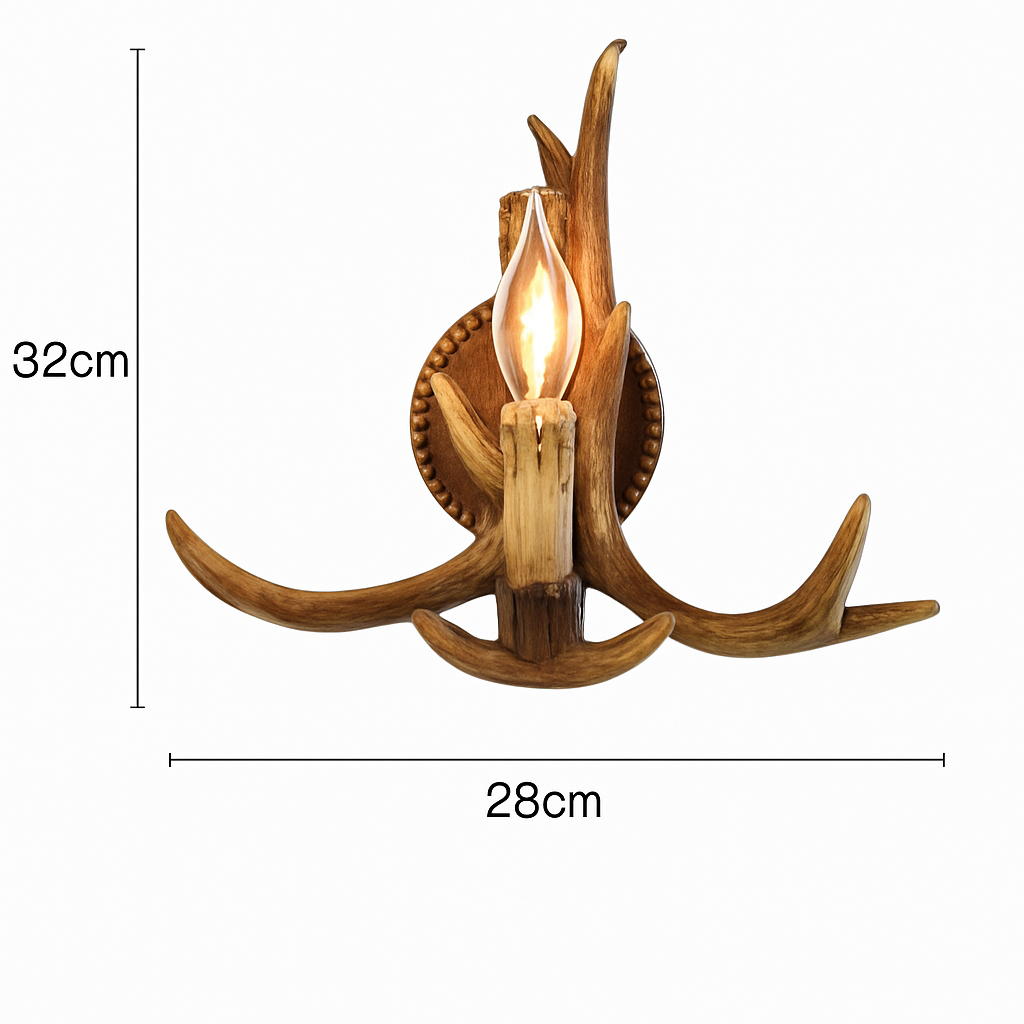 Lustre — Rustique en bois de cerf pour décoration industrielle