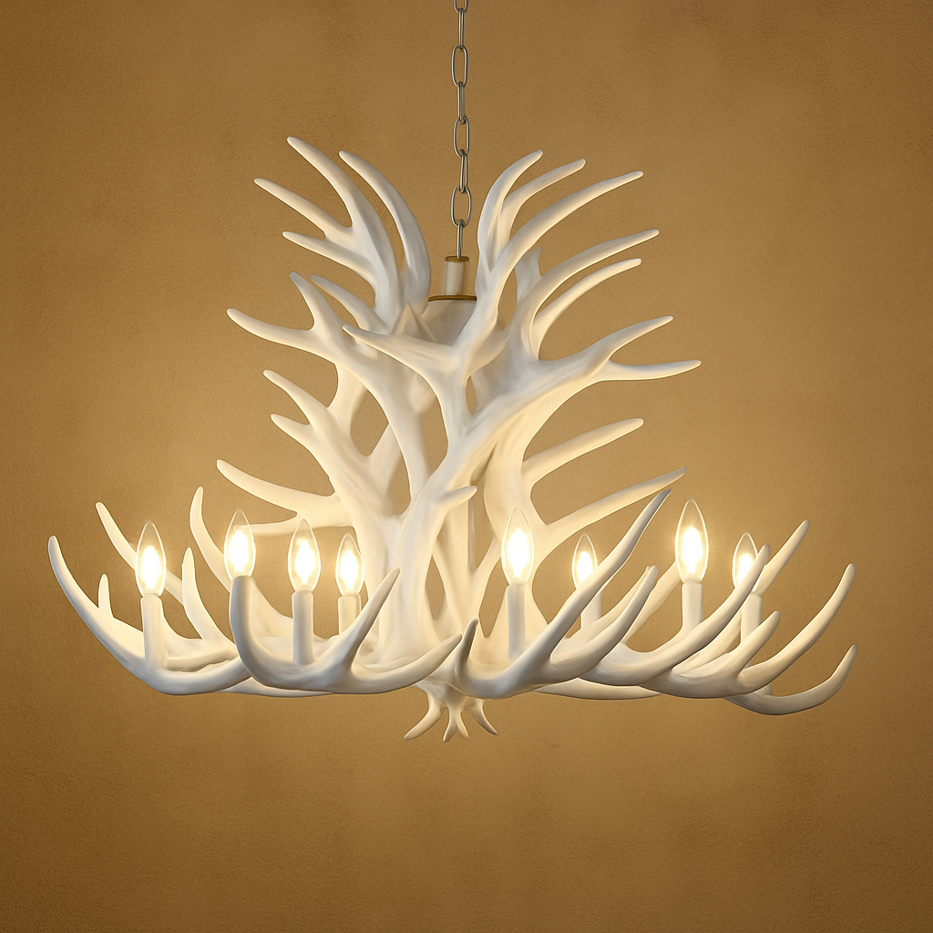 Lustre — Rustique en bois de cerf pour décoration industrielle
