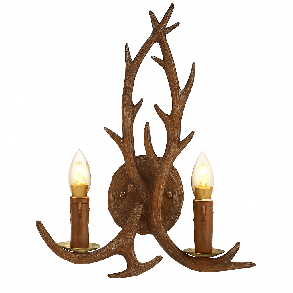 Lustre — Rustique en bois de cerf pour décoration industrielle