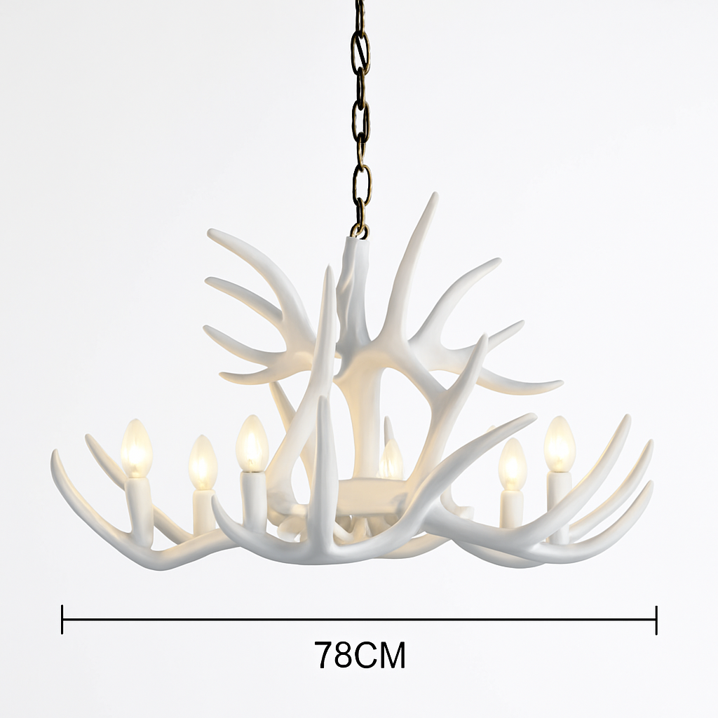 Lustre — Rustique en bois de cerf pour décoration industrielle