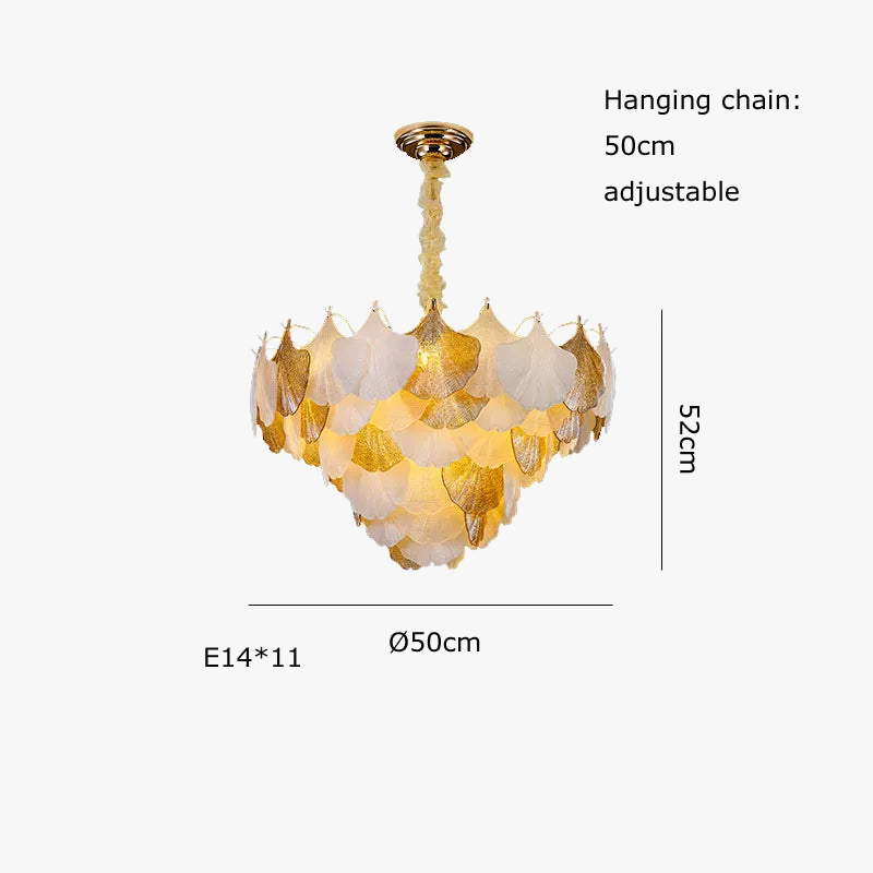 Lustre — Suspendu LED art déco ginkgo dimmable pour un éclairage élégant
