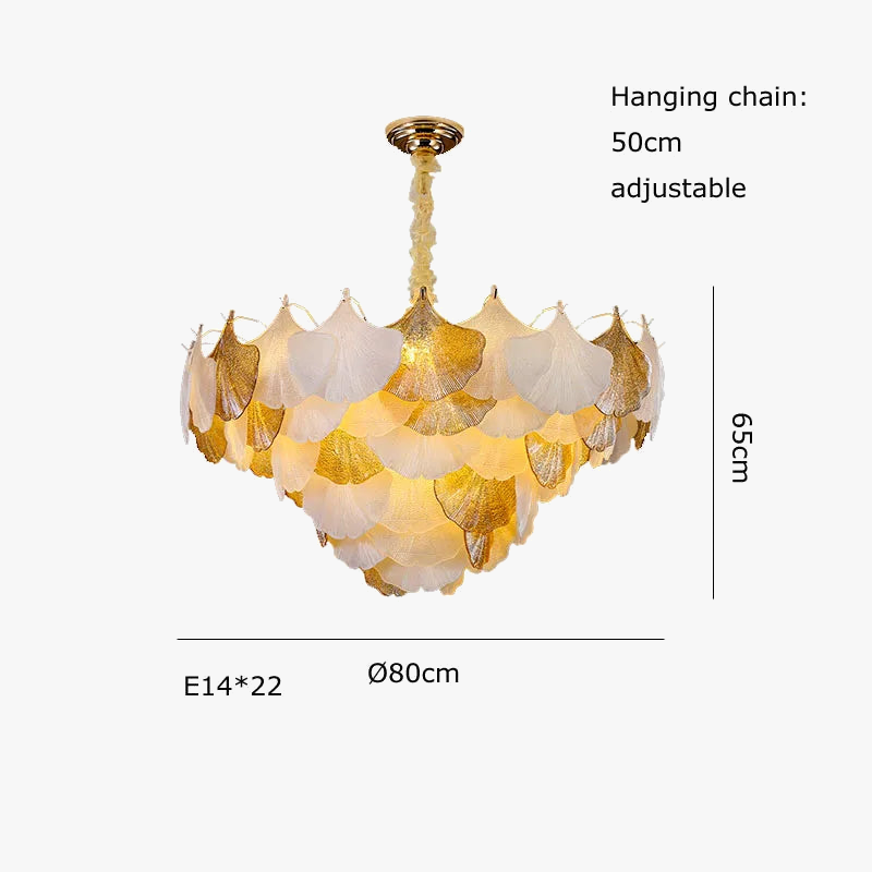 Lustre — Suspendu LED art déco ginkgo dimmable pour un éclairage élégant