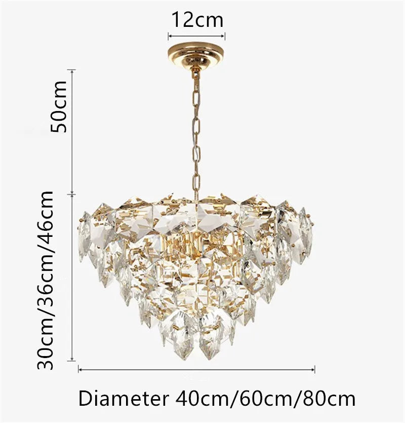 Lustre — Suspendu à LED en métal doré moderne et élégant pour éclairage intérieur