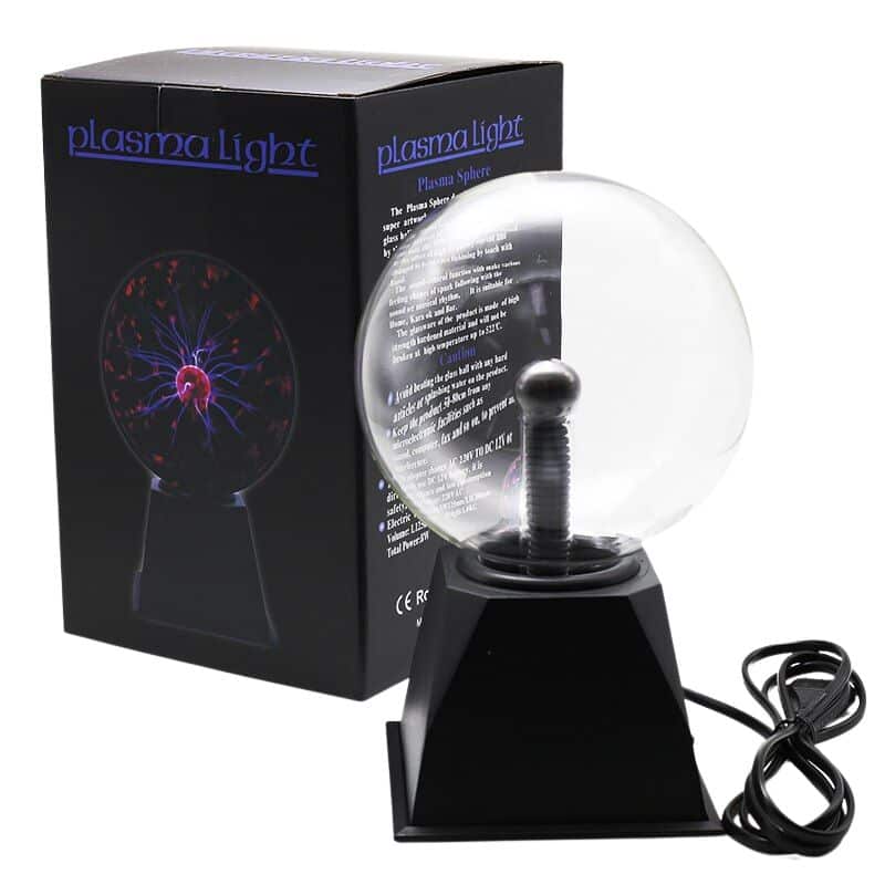 Lampe Mini Boule Plasma Oscar Esquisse en Verre - Reflets Subtils & Décor Raffiné