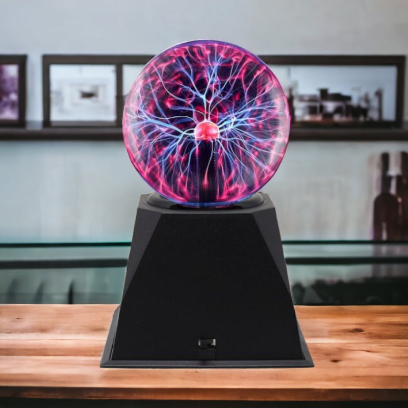 Lampe Mini Boule Plasma Oscar Esquisse en Verre - Reflets Subtils & Décor Raffiné