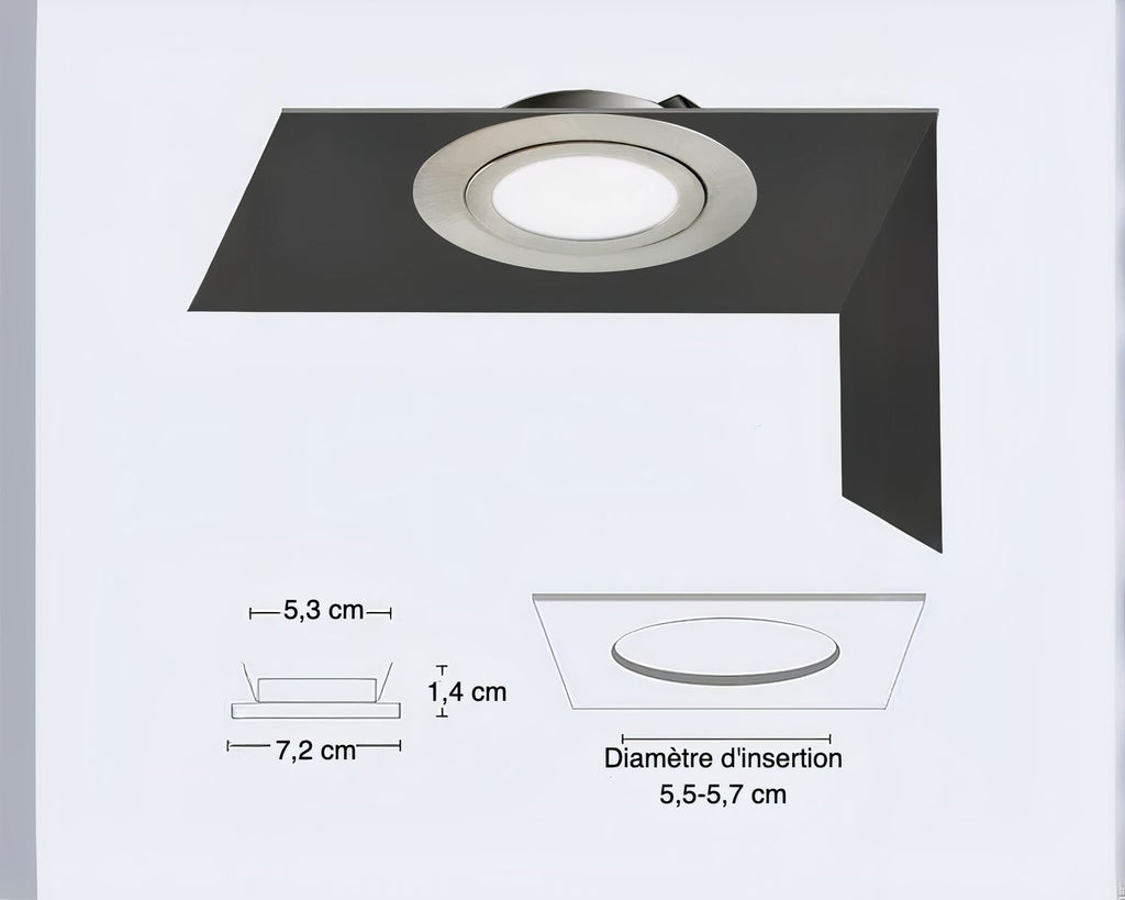 Mini spot encastrable salle de bain en lot