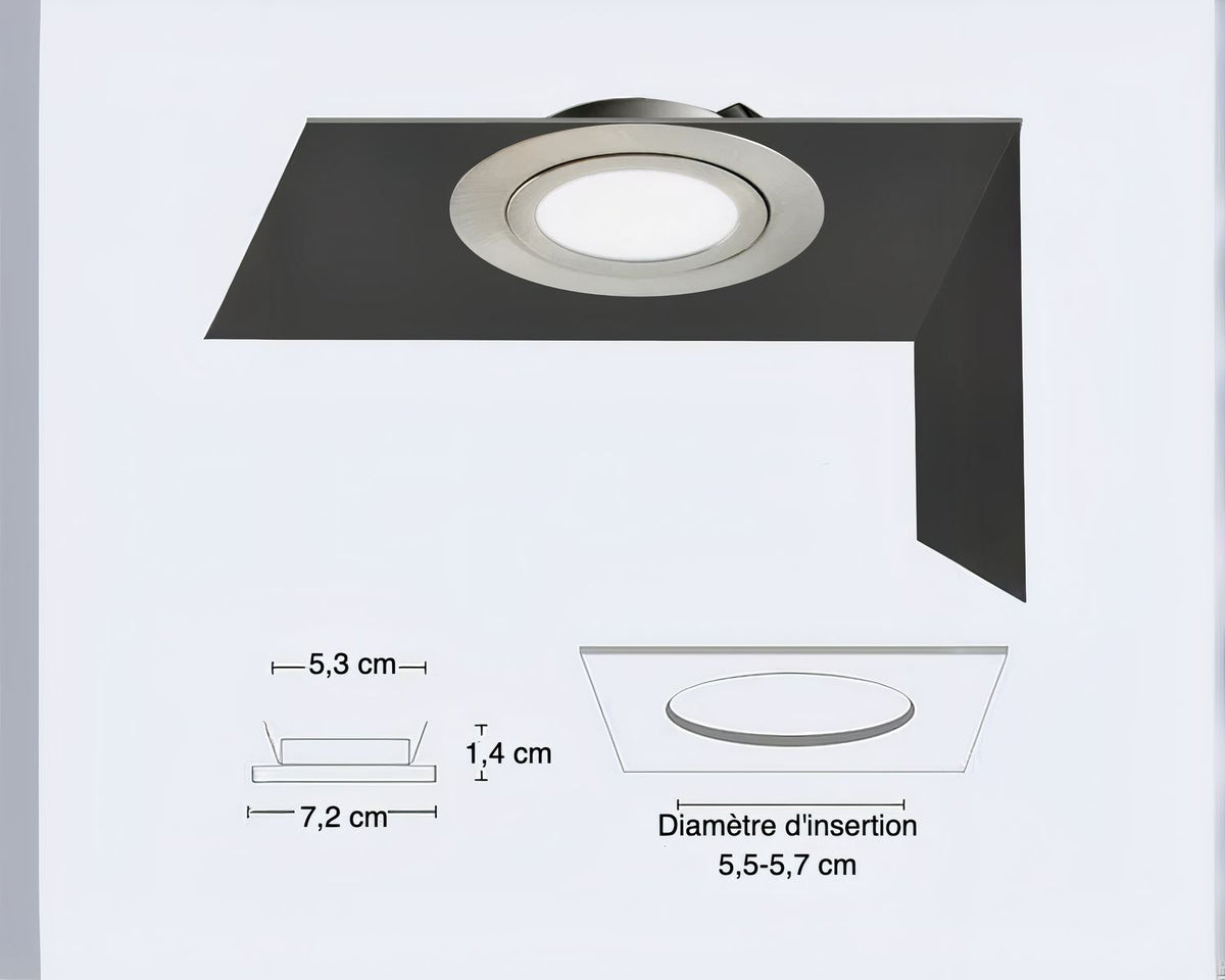 Mini spot encastrable salle de bain en lot