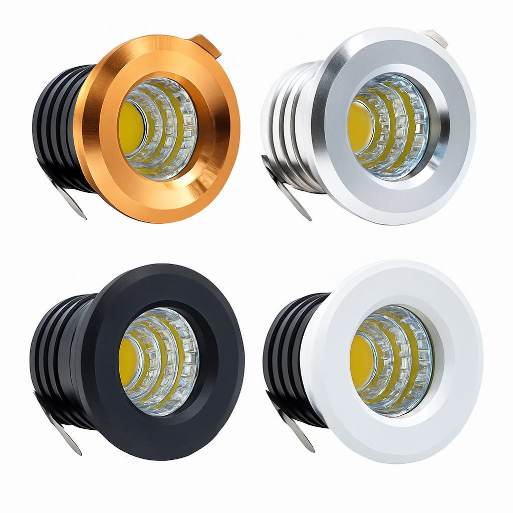 Spot Mini lumineux LED encastrable avec technologie COB Émile Courbe en Aluminium - Caractère & Élégance dans le Décor
