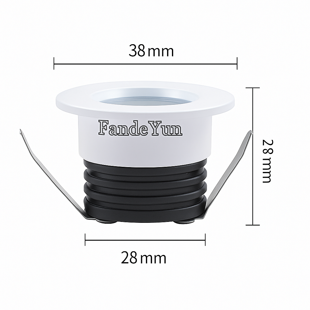 Spot Mini lumineux LED encastrable avec technologie COB Émile Courbe en Aluminium - Caractère & Élégance dans le Décor