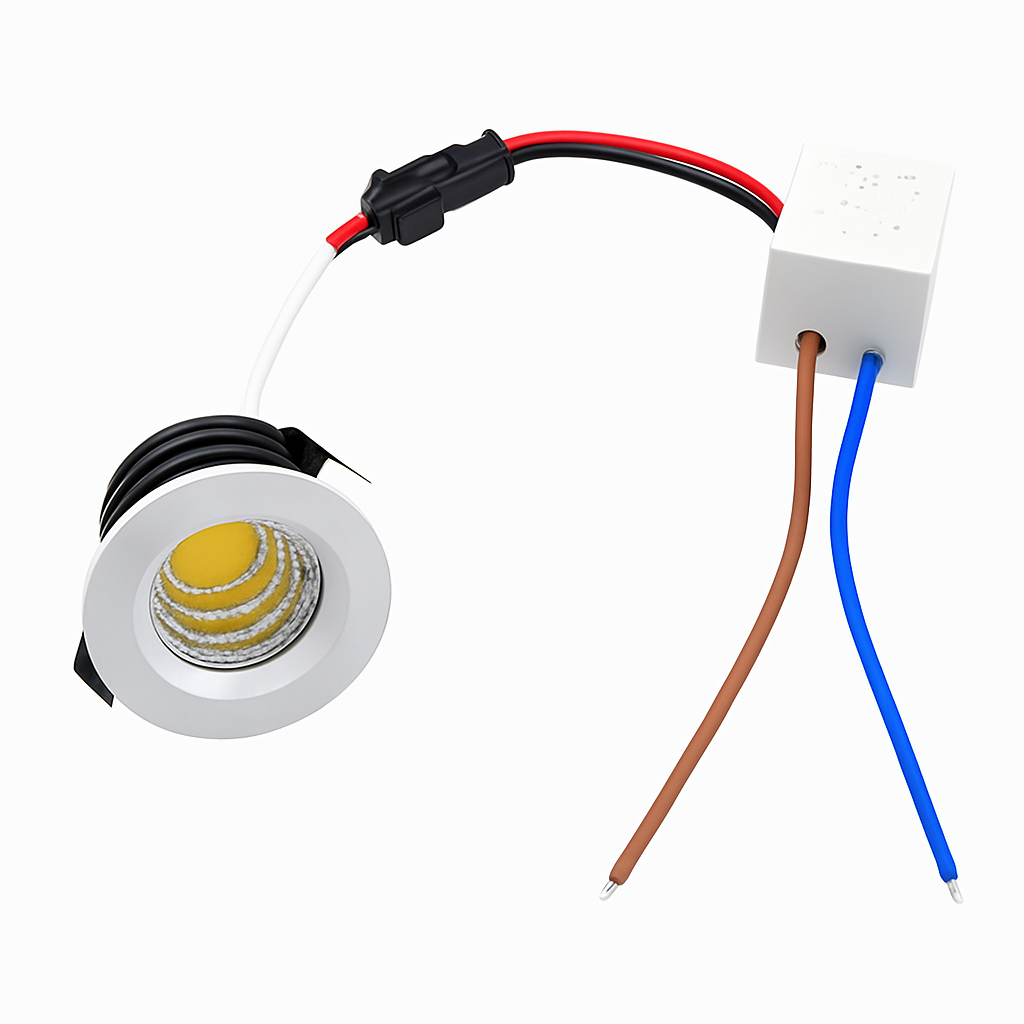 Spot Mini lumineux LED encastrable avec technologie COB Émile Courbe en Aluminium - Caractère & Élégance dans le Décor