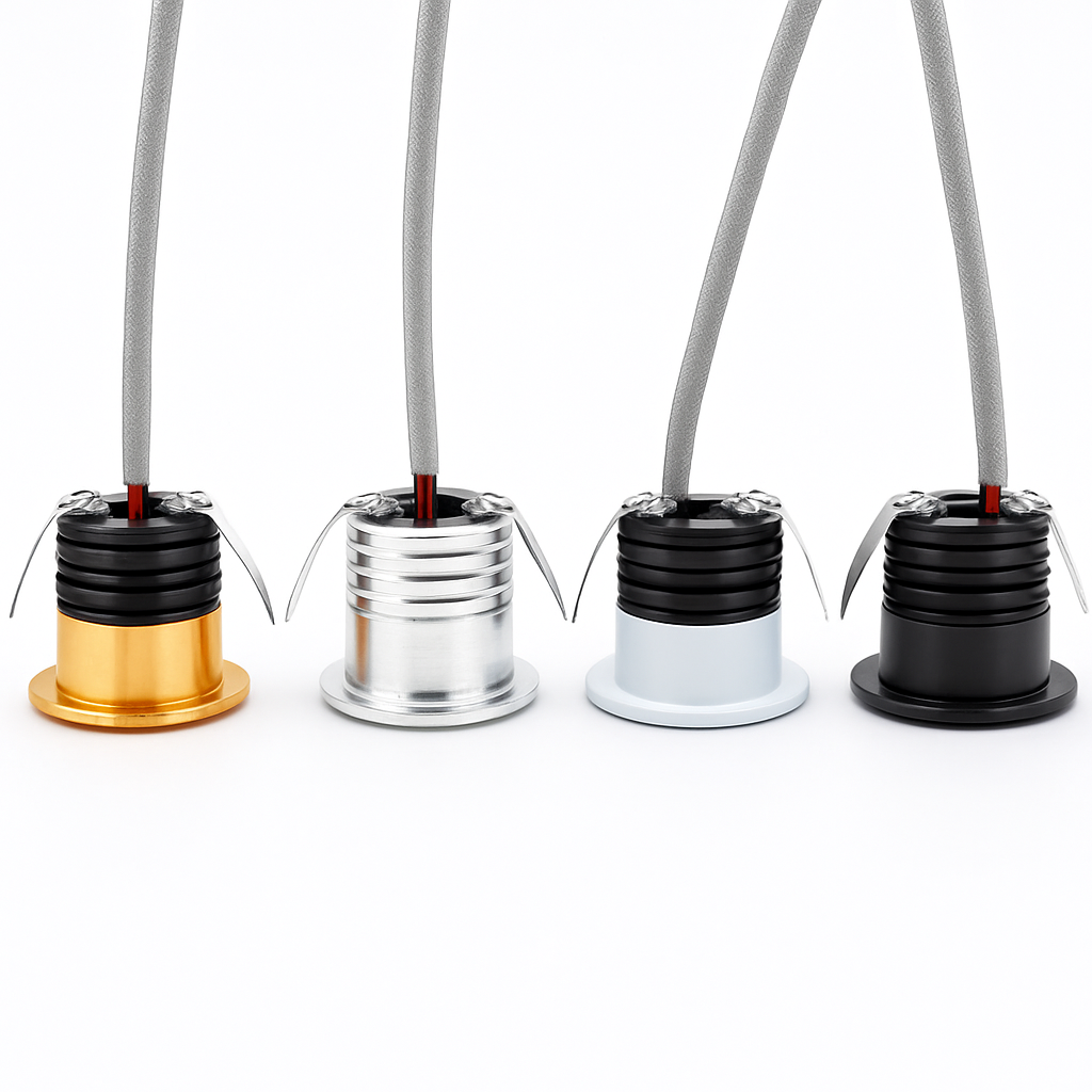Spot Mini lumineux LED encastrable avec technologie COB Émile Courbe en Aluminium - Caractère & Élégance dans le Décor