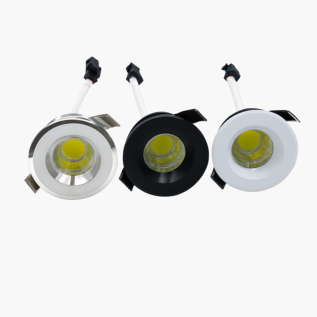 Spot Mini lumineux LED encastrable avec technologie COB Émile Courbe en Aluminium - Caractère & Élégance dans le Décor