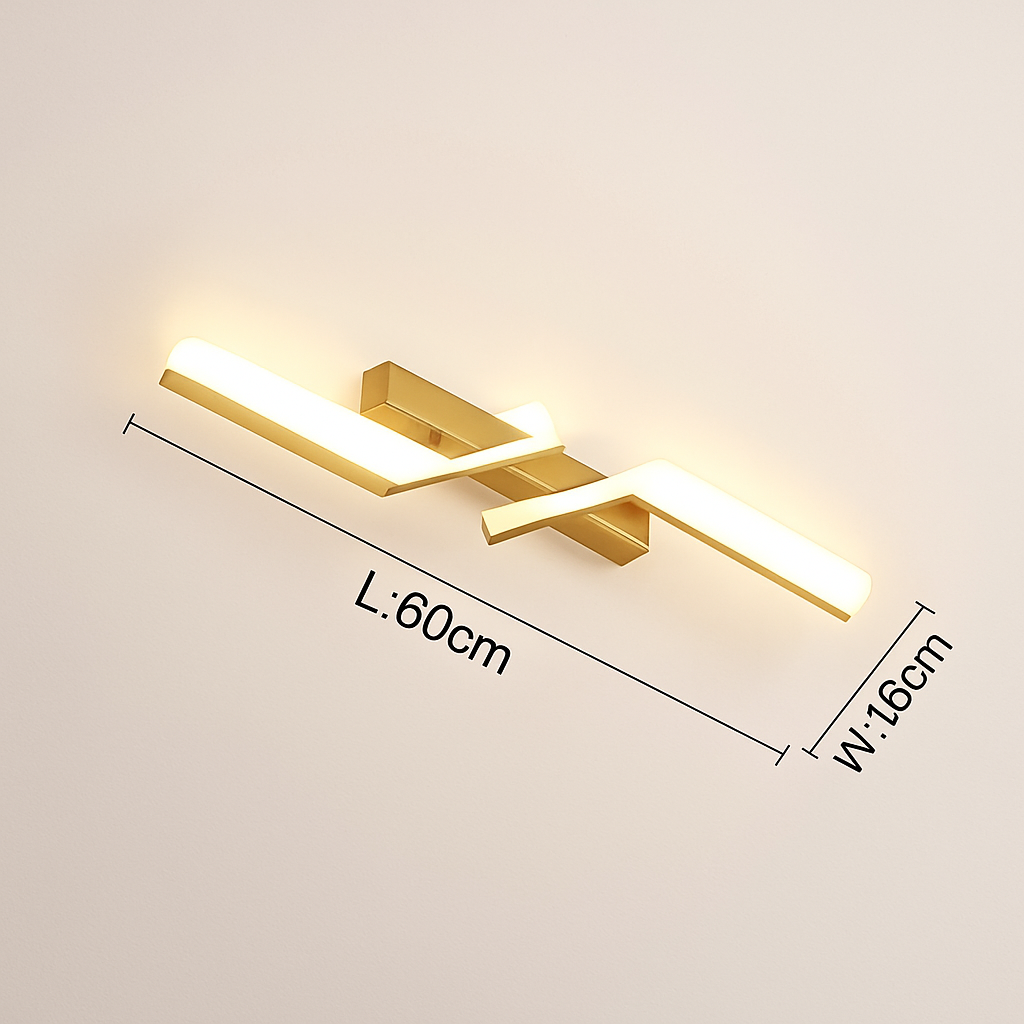 Plafonnier — Moderne LED Ligne Plafonnier moderne Salon Salle À Manger Chambre Principale Étude Luminaire Or Noir Plafonniers Éclairage