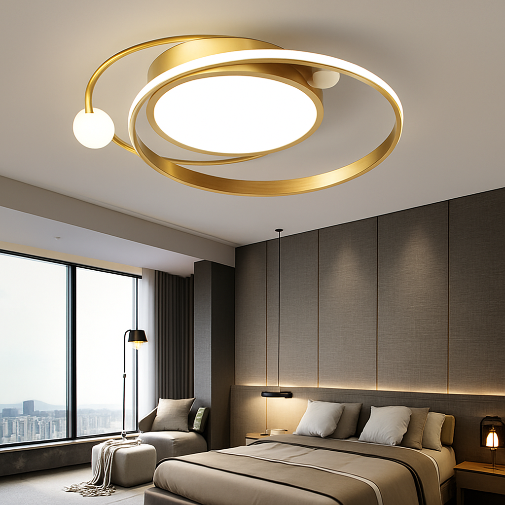 Plafonnier Moderne Led Salon Chambre Cuisine Salle À Manger Décoration Lampe Lustres Nordique Intérieur Maison Lustres Or Jules Clairval - Simplicité du Design & Décor Raffiné