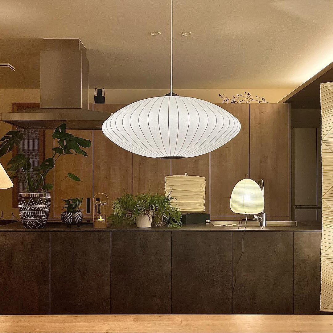 Solarnce Suspension Minimaliste en Soie et Acier - Neutralighting