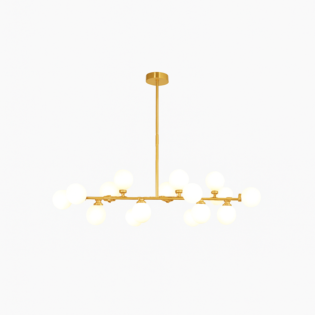 Suspension — Nordique LED ronde lustre boule de verre or noir suspension lampe restaurant cuisine salon anneau décor à la maison luminaires